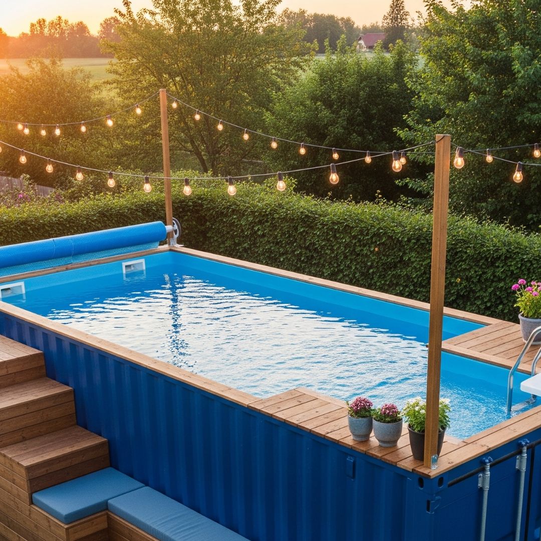 DIY Kolam Renang di Rumah dengan Kontainer