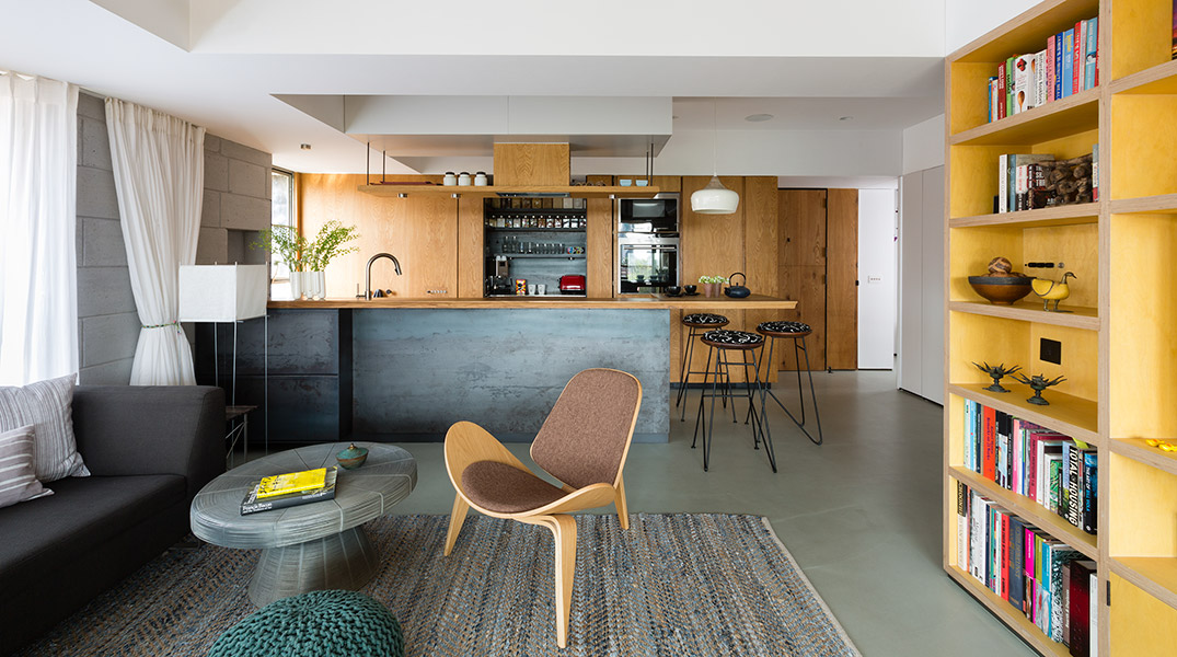 Desain Ruang Keluarga dan Dapur Tanpa Sekat