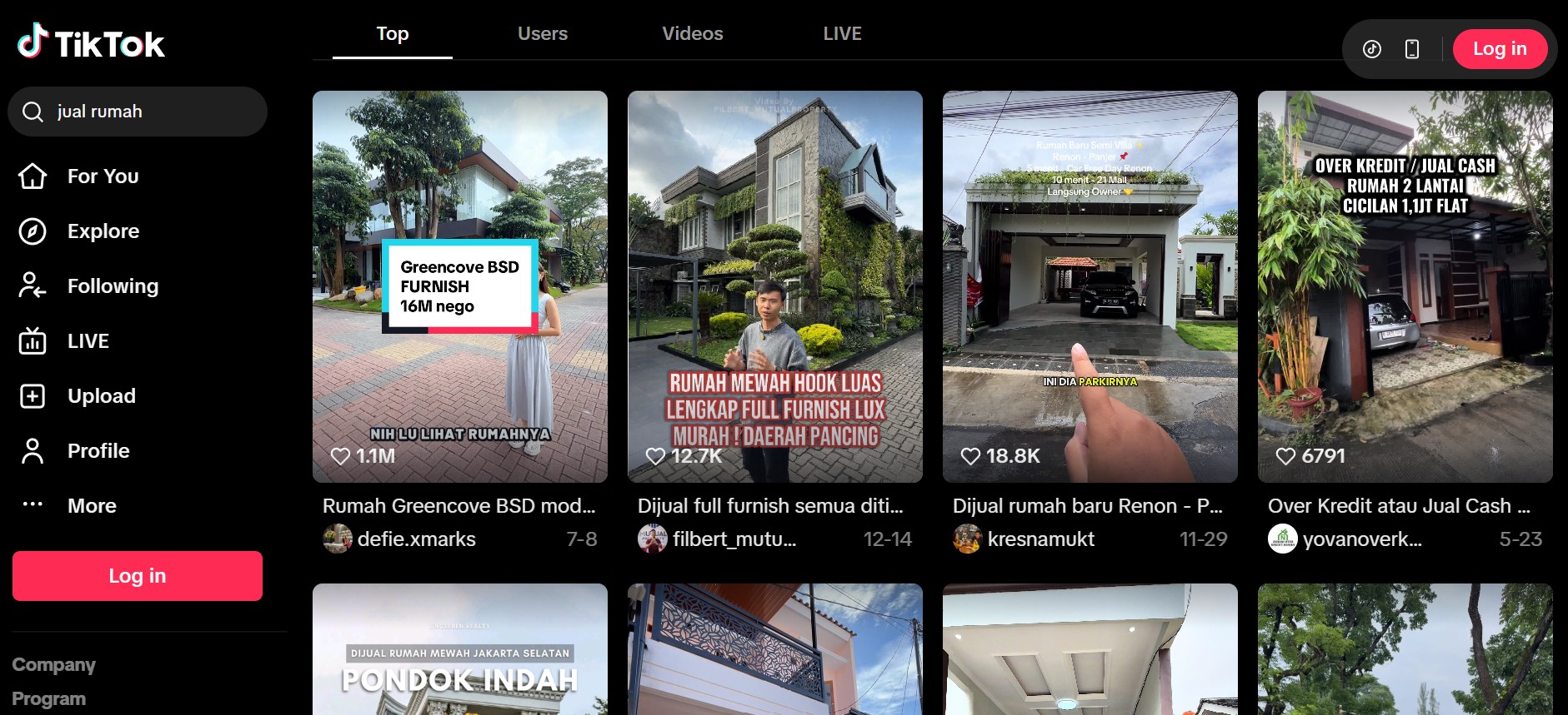 Jual rumah di TikTok