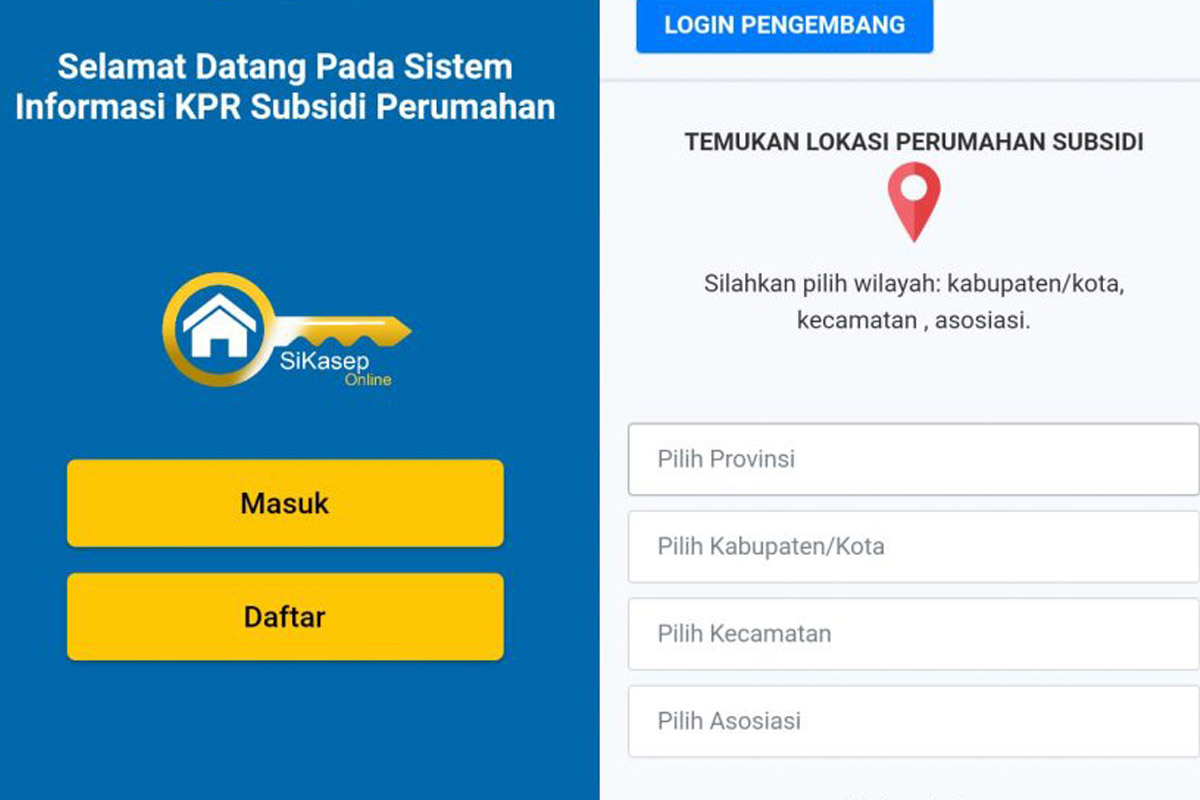 fitur aplikasi sikasep rumah subsidi