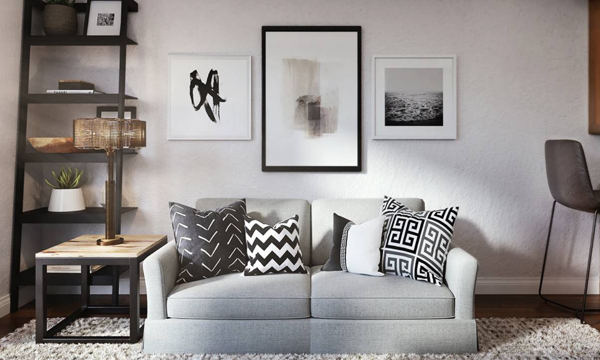 Penataan Ruang Tamu Minimalis Modern Abu-Abu