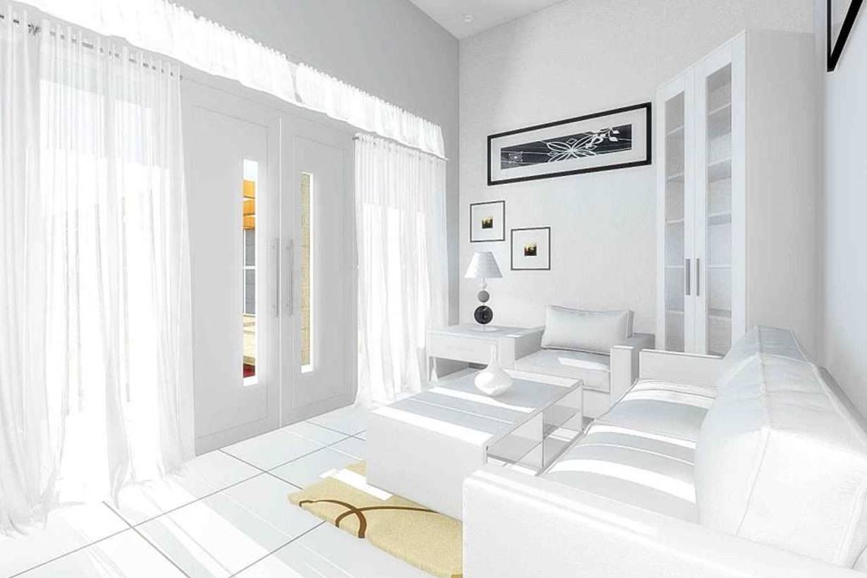 Penataan Ruang Tamu Minimalis Modern All White