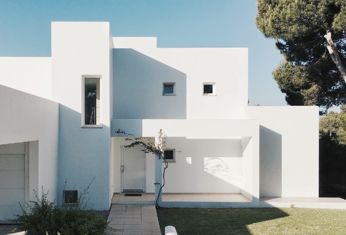 rumah minimalis fasad serba putih