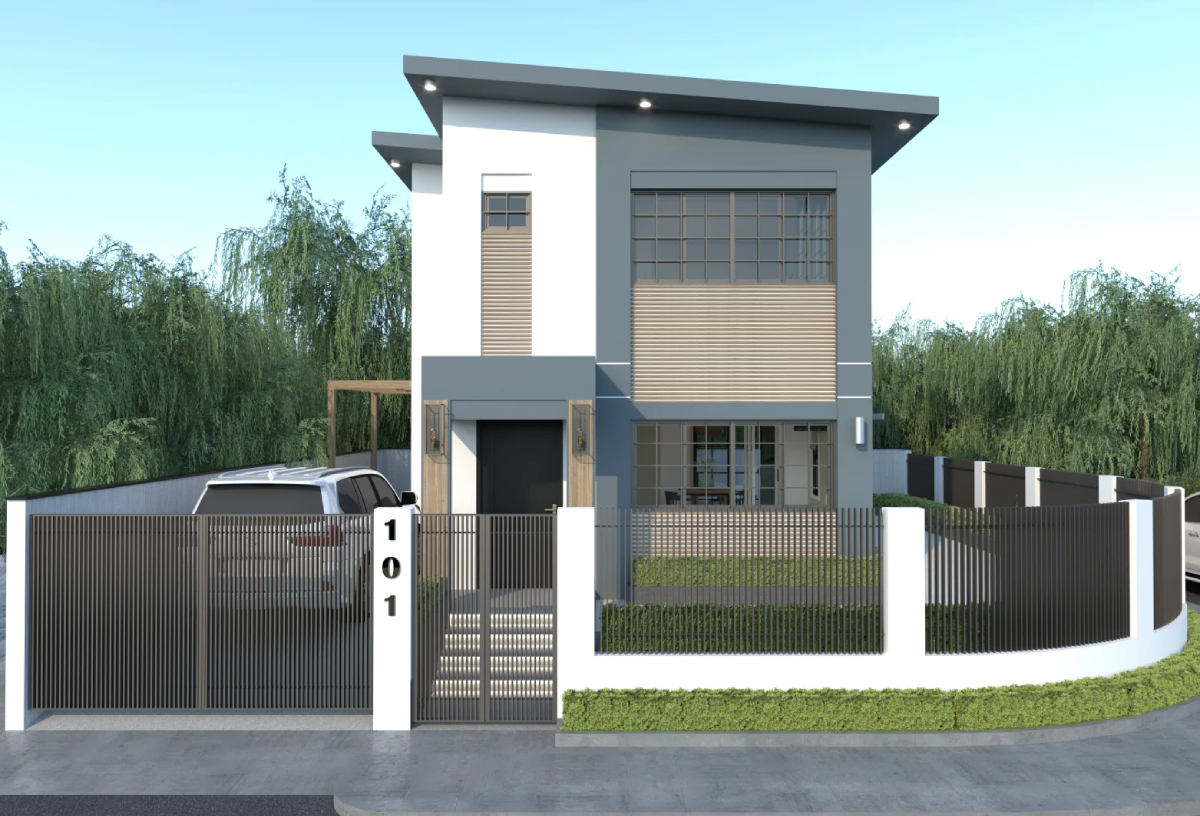 rumah minimalis dengan pagar