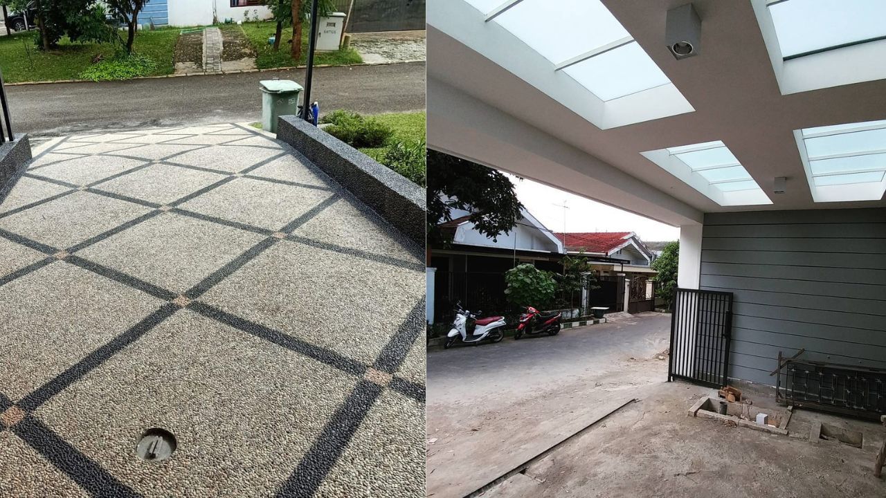 7 Rekomendasi Material Lantai Carport, Tahan Lama & Estetis