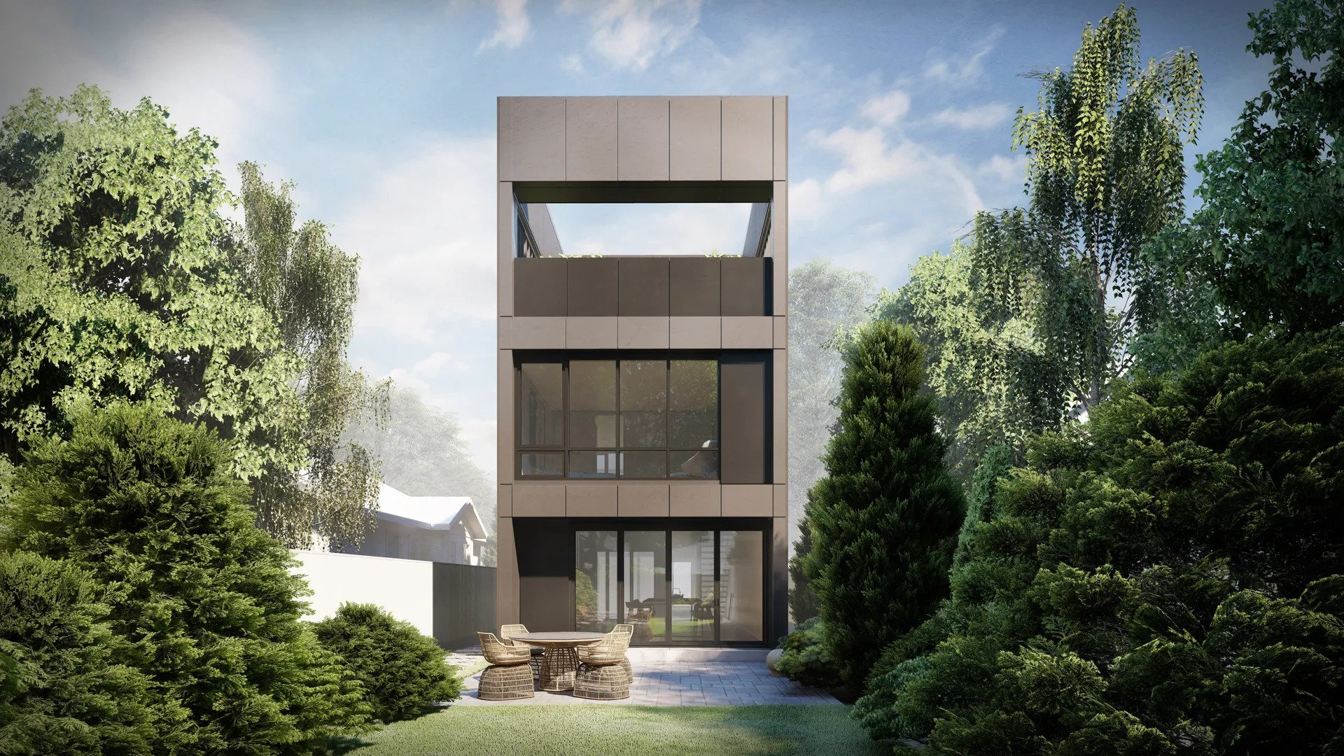 Desain Rumah Lebar 4 Meter Gaya Modern