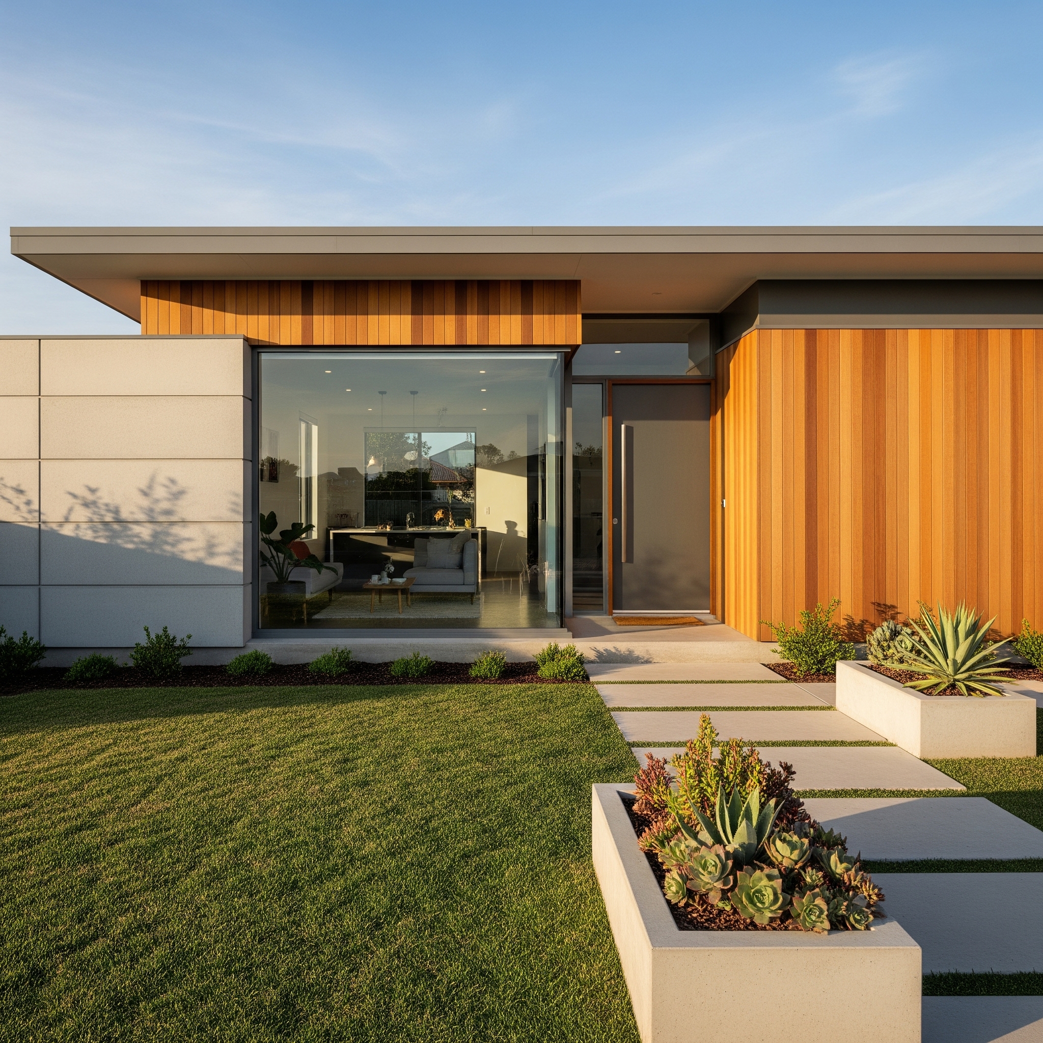 2. Desain Rumah Minimalis 1 Lantai 7x9 Meter dengan Sentuhan Kayu