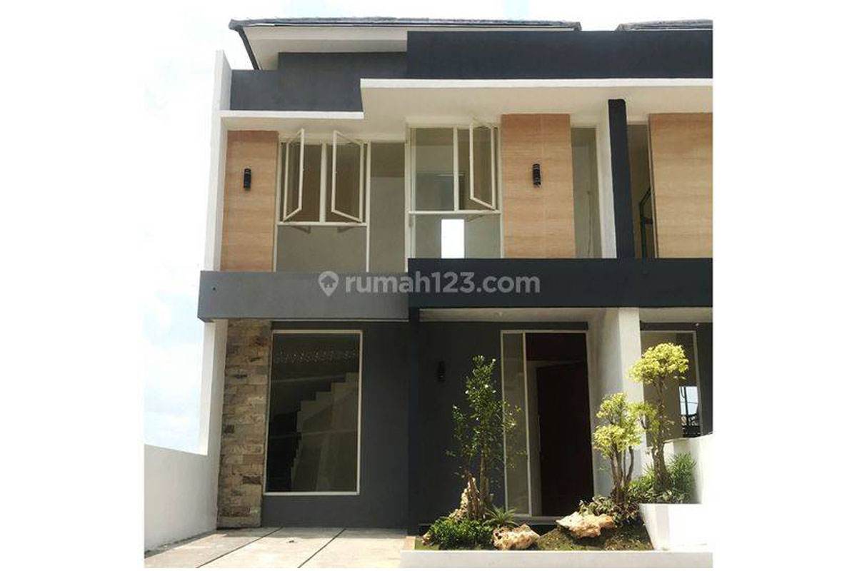 desain rumah modern natural 2 kamar tampak depan