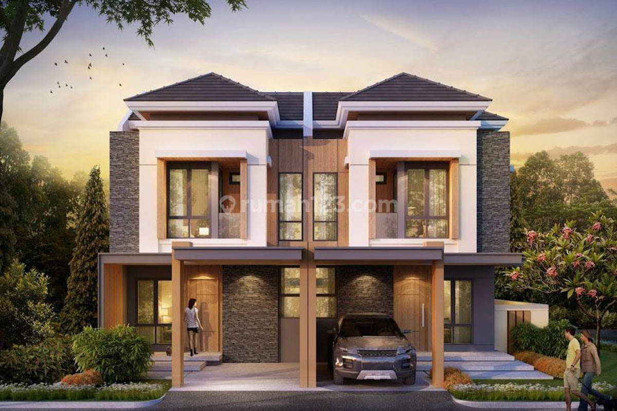 desain rumah modern tropis 2 kamar tampak depan