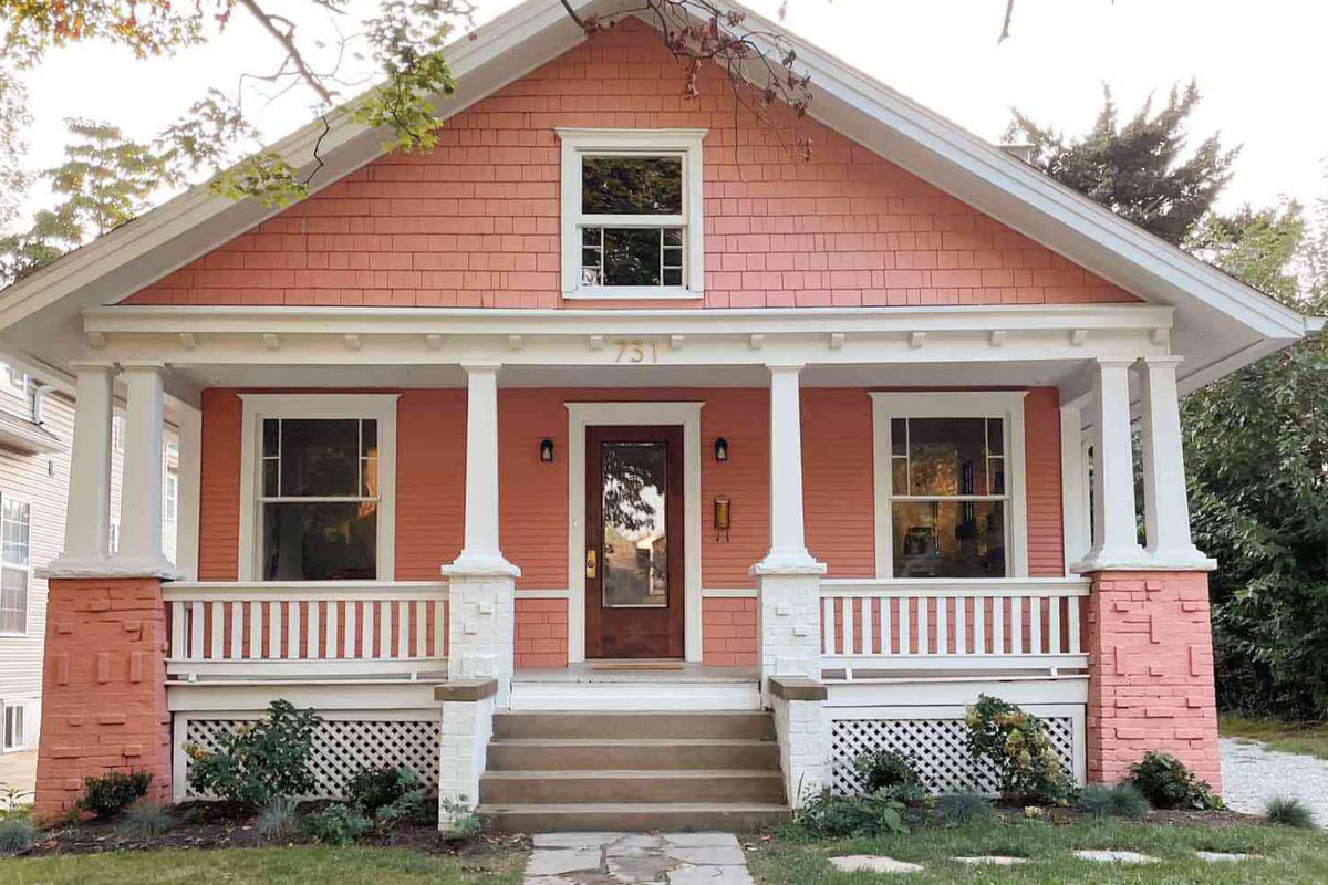 warna cat rumah yang elegan pink cerah