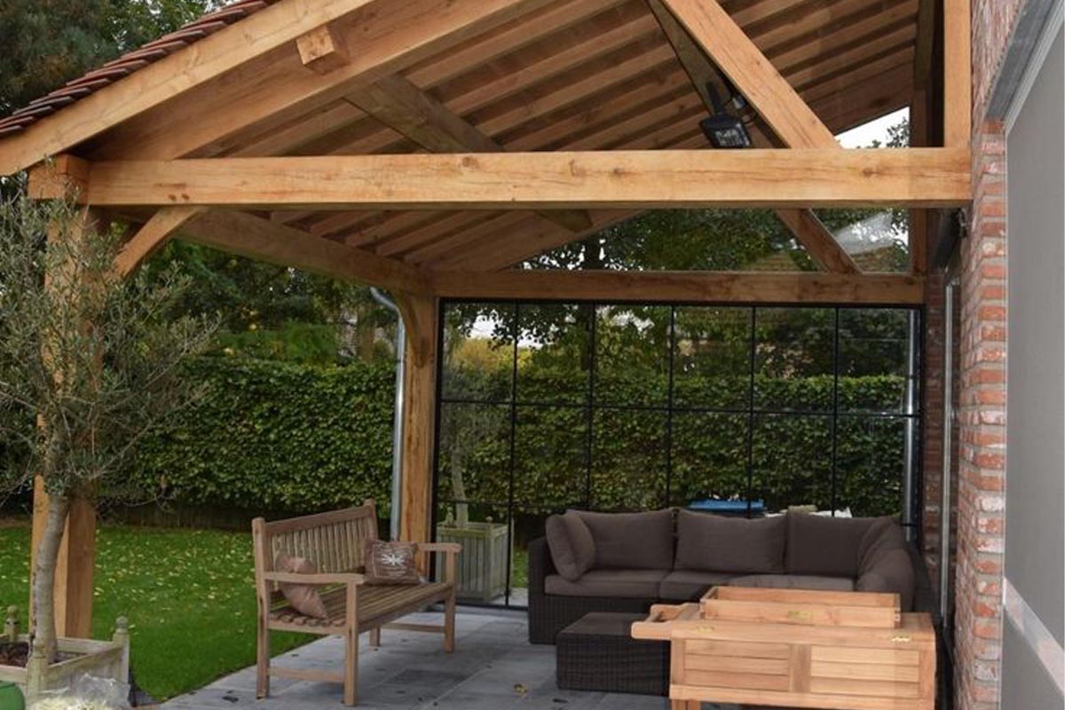 Model Atap Teras Rumah Miring Kebelakang Bentuk Pelana