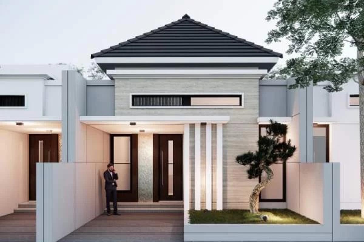 rumah atap limas sederhana modern tropis