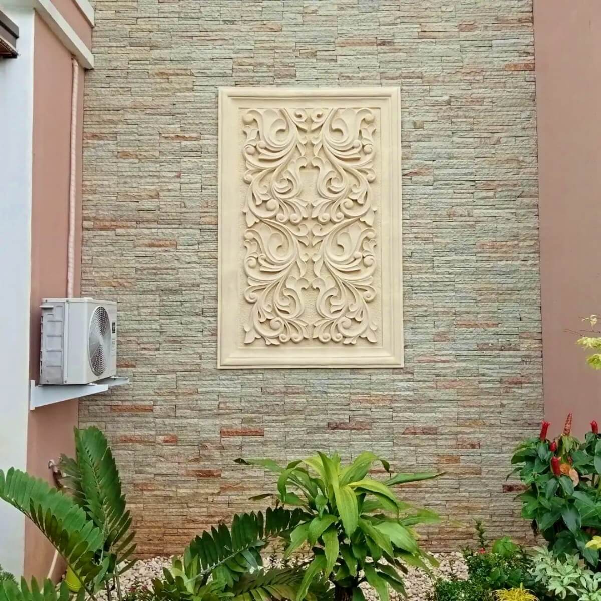 model batu alam dinding dengan relief bunga model batu alam dinding dengan relief bunga