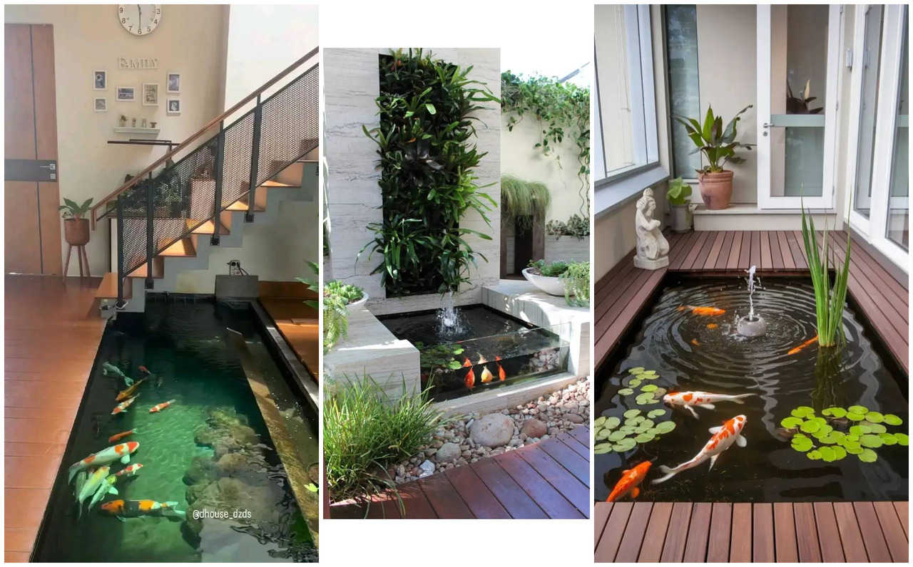 20 Desain Kolam Ikan Minimalis yang Bikin Rumah Jadi Segar