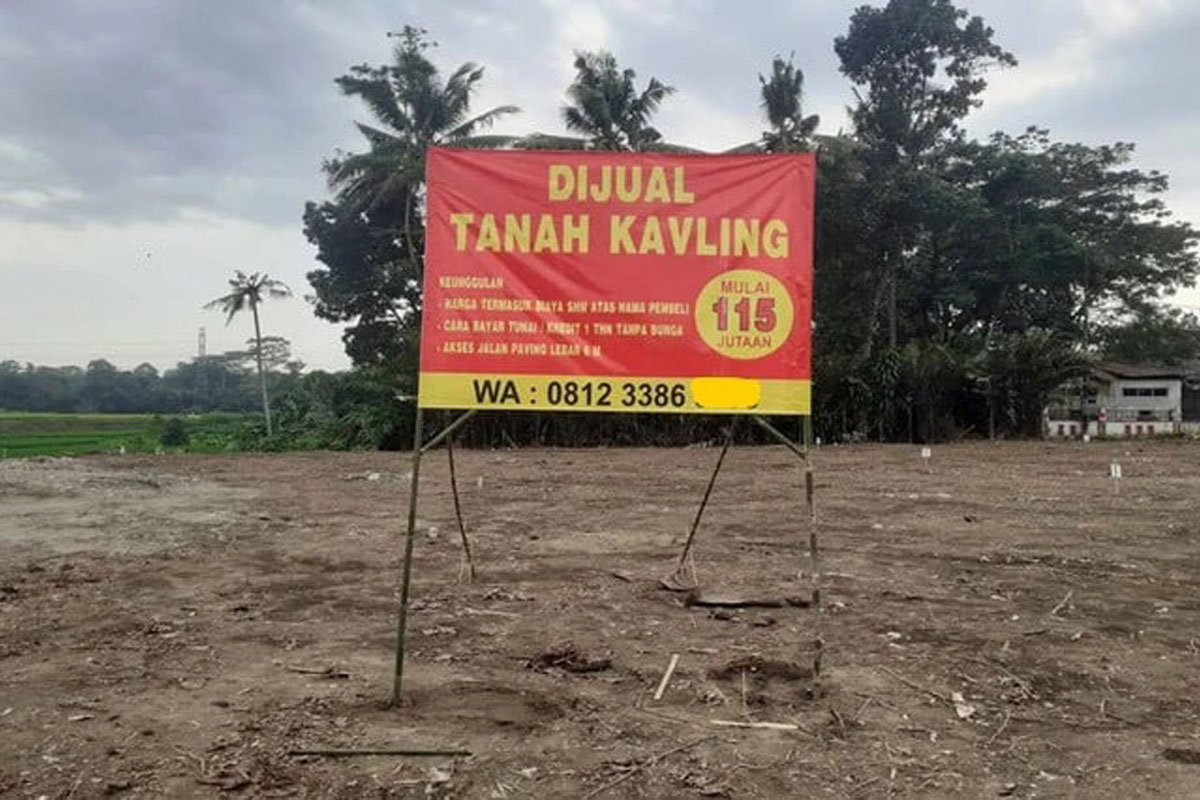 cara menghitung harga tanah sawah