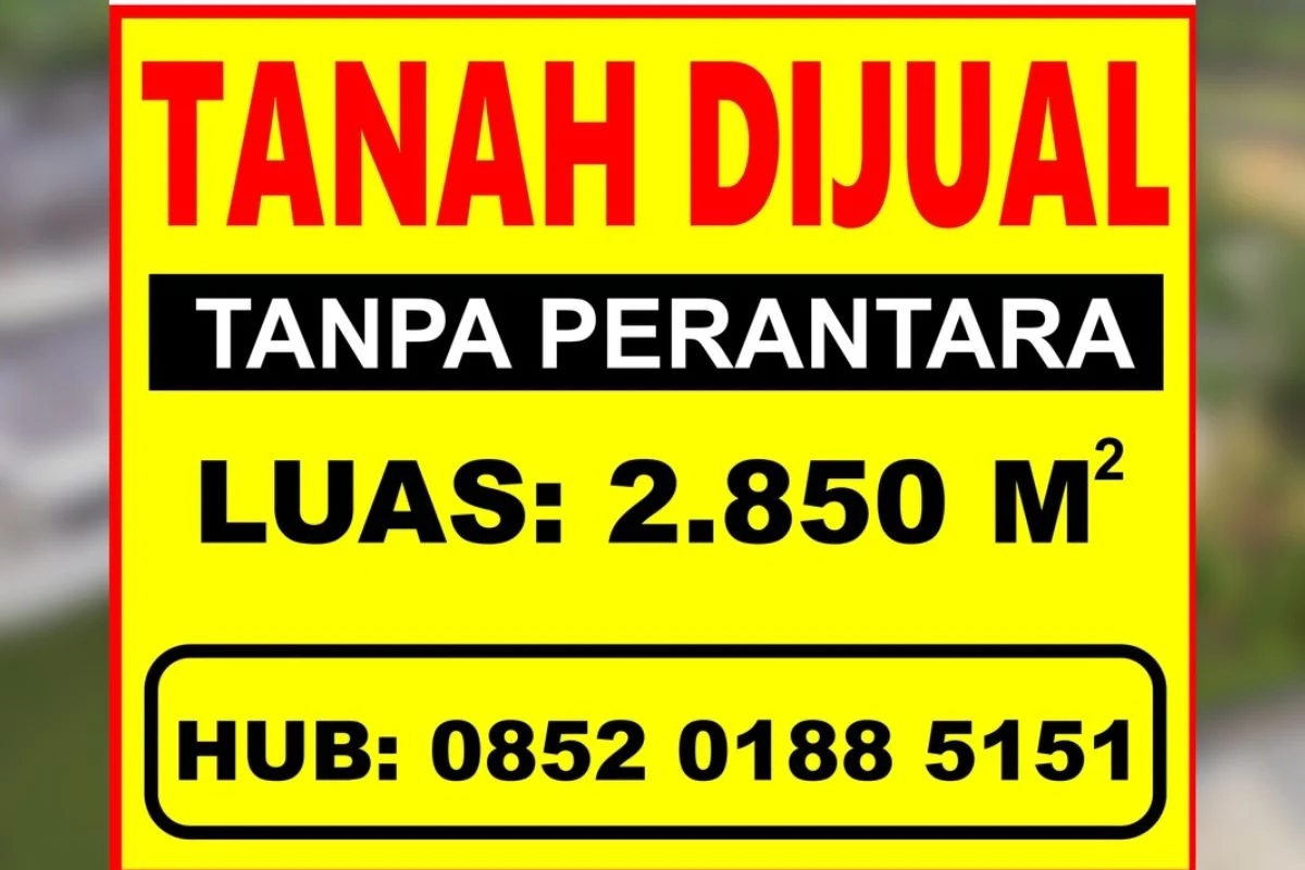 contoh banner jual tanah