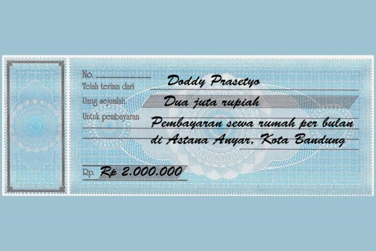 contoh kwitansi sewa rumah bulanan