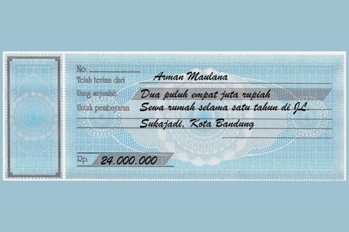 contoh kwitansi sewa rumah tahunan