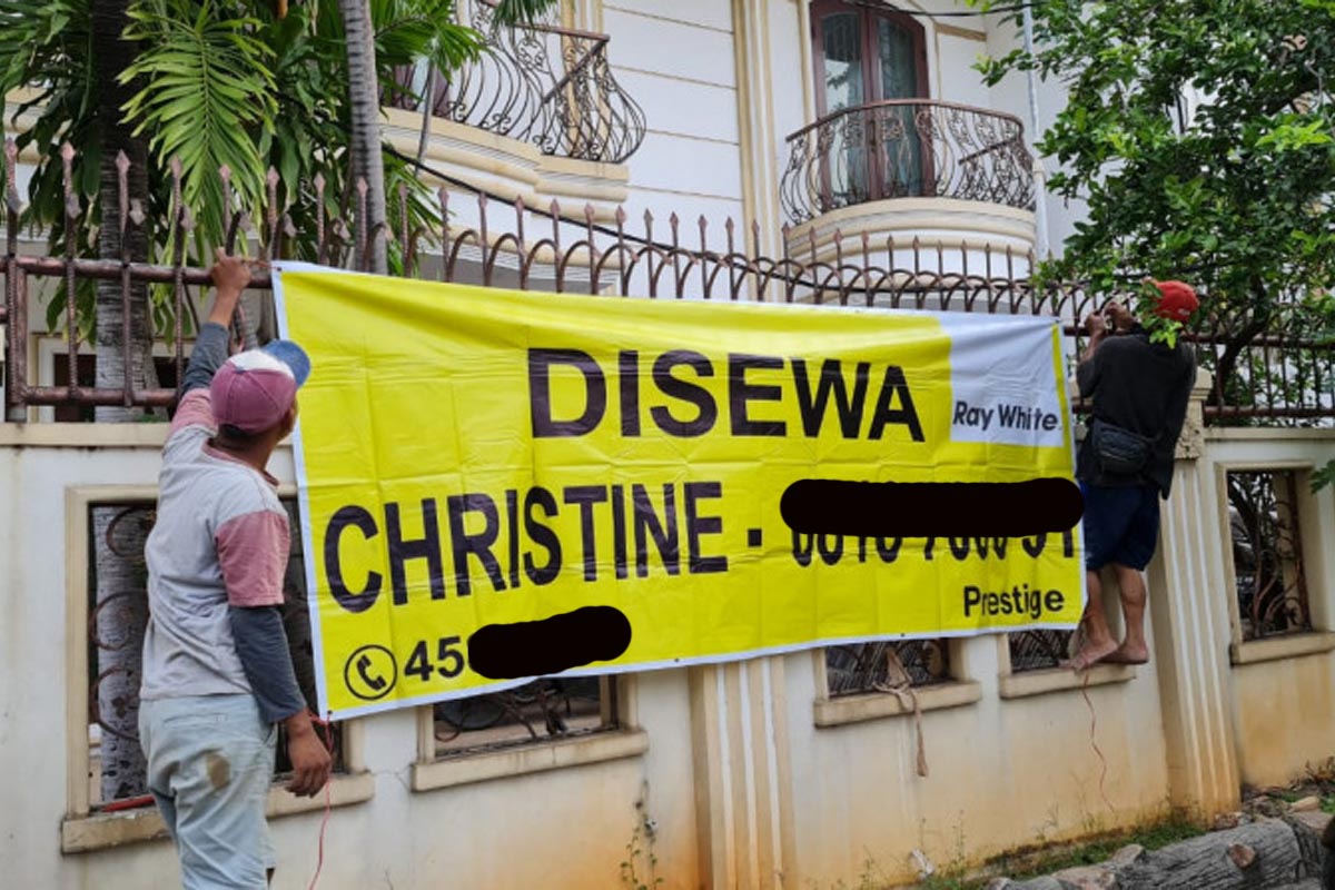 contoh banner rumah dikontrakan