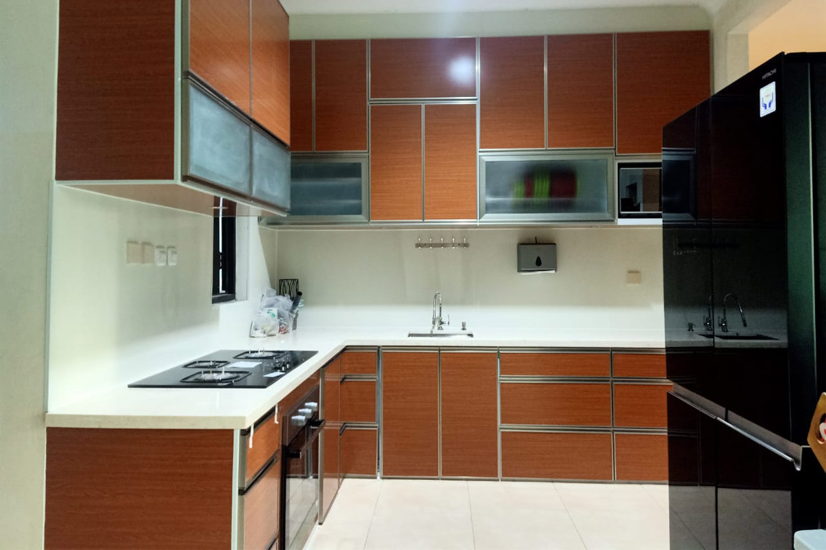 model kitchen set minimalis letter l