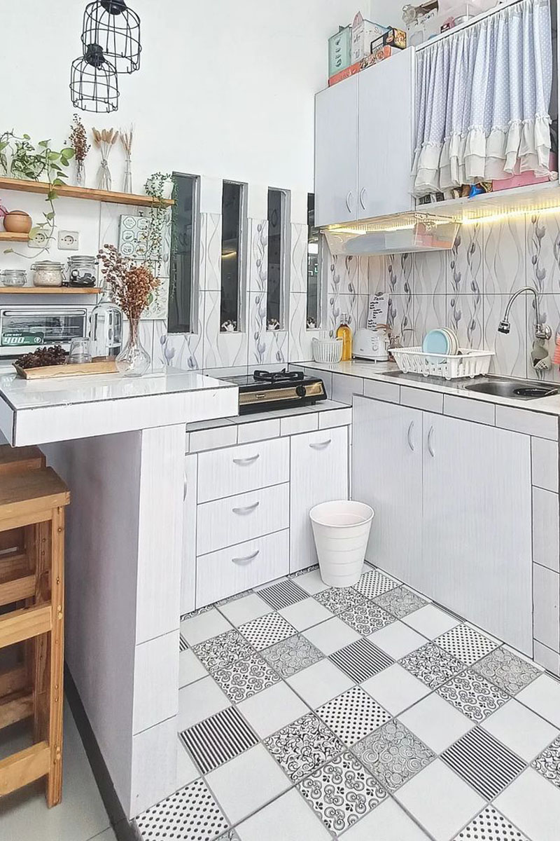 model dapur sederhana bentuk u