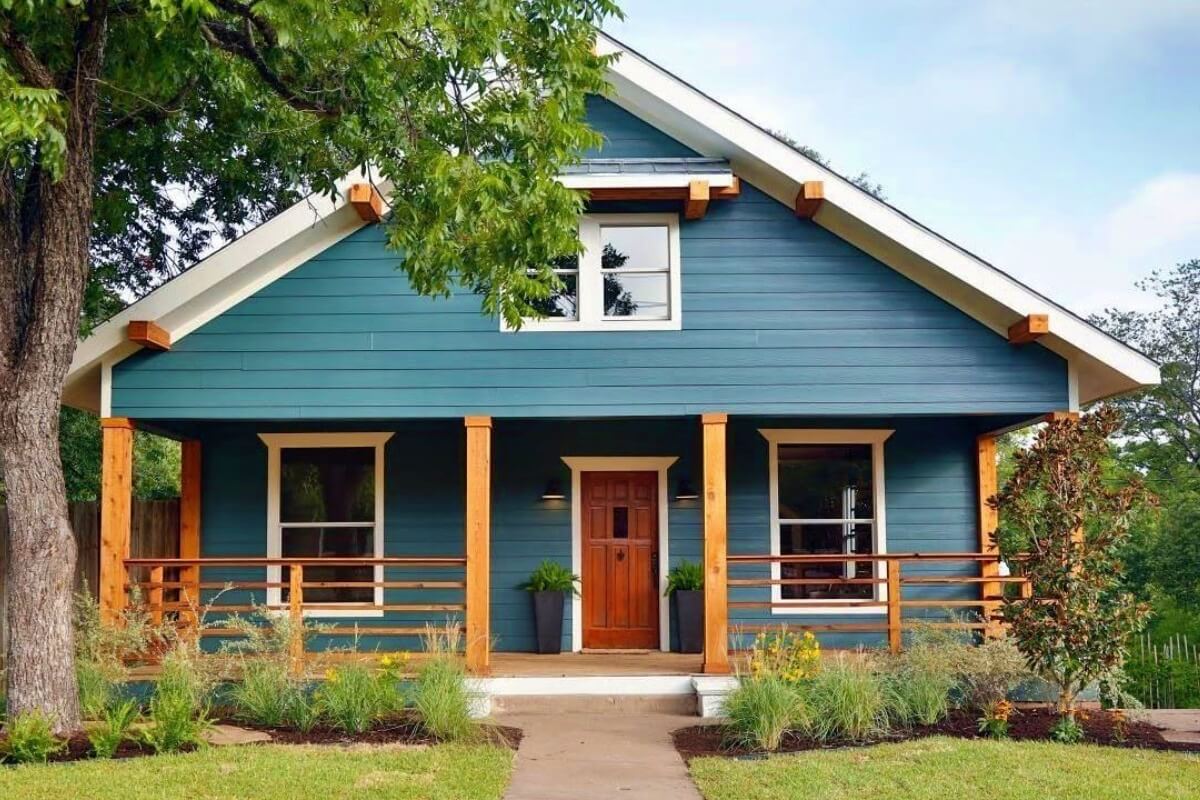 warna cat rumah kayu modern biru toska warna cat rumah kayu modern biru toska