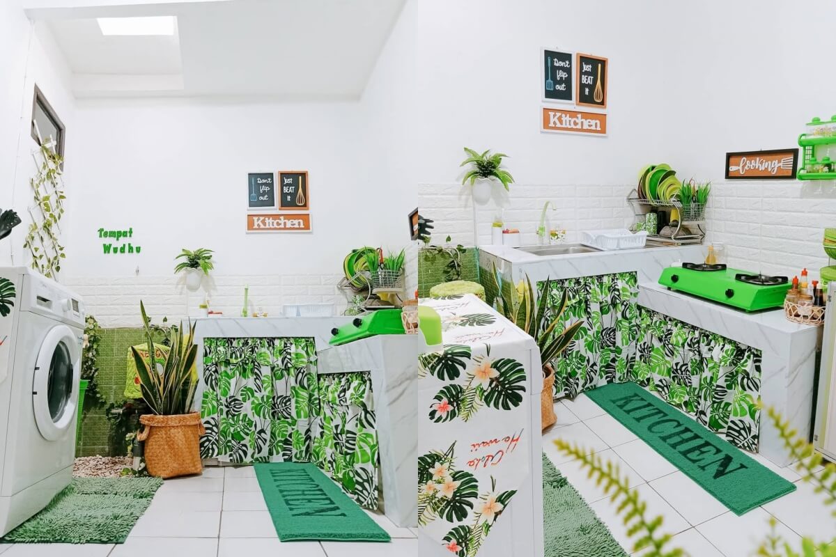 dapur cantik serba hijau dapur cantik serba hijau