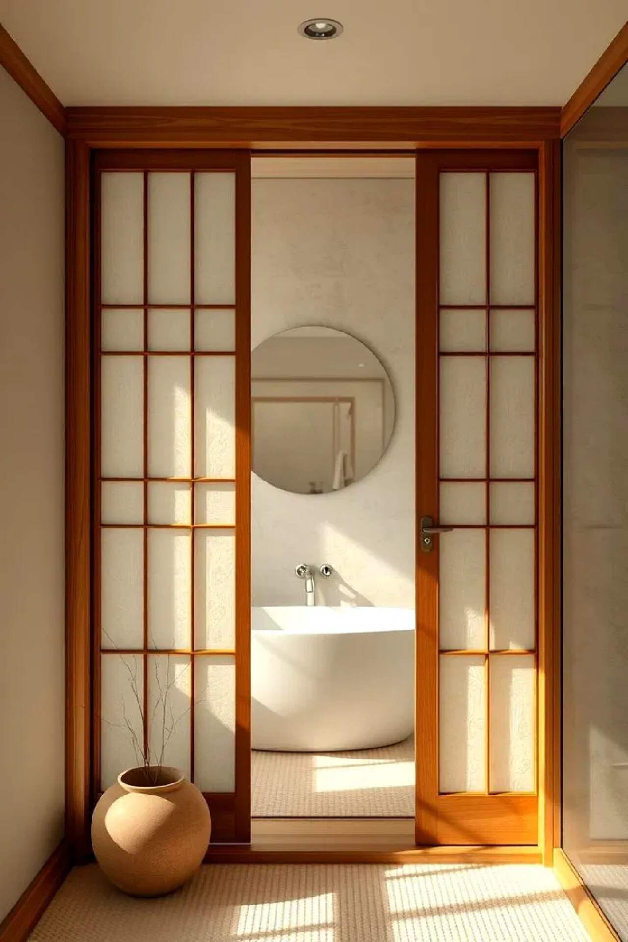 Desain Pintu Kamar Mandi ala Jepang