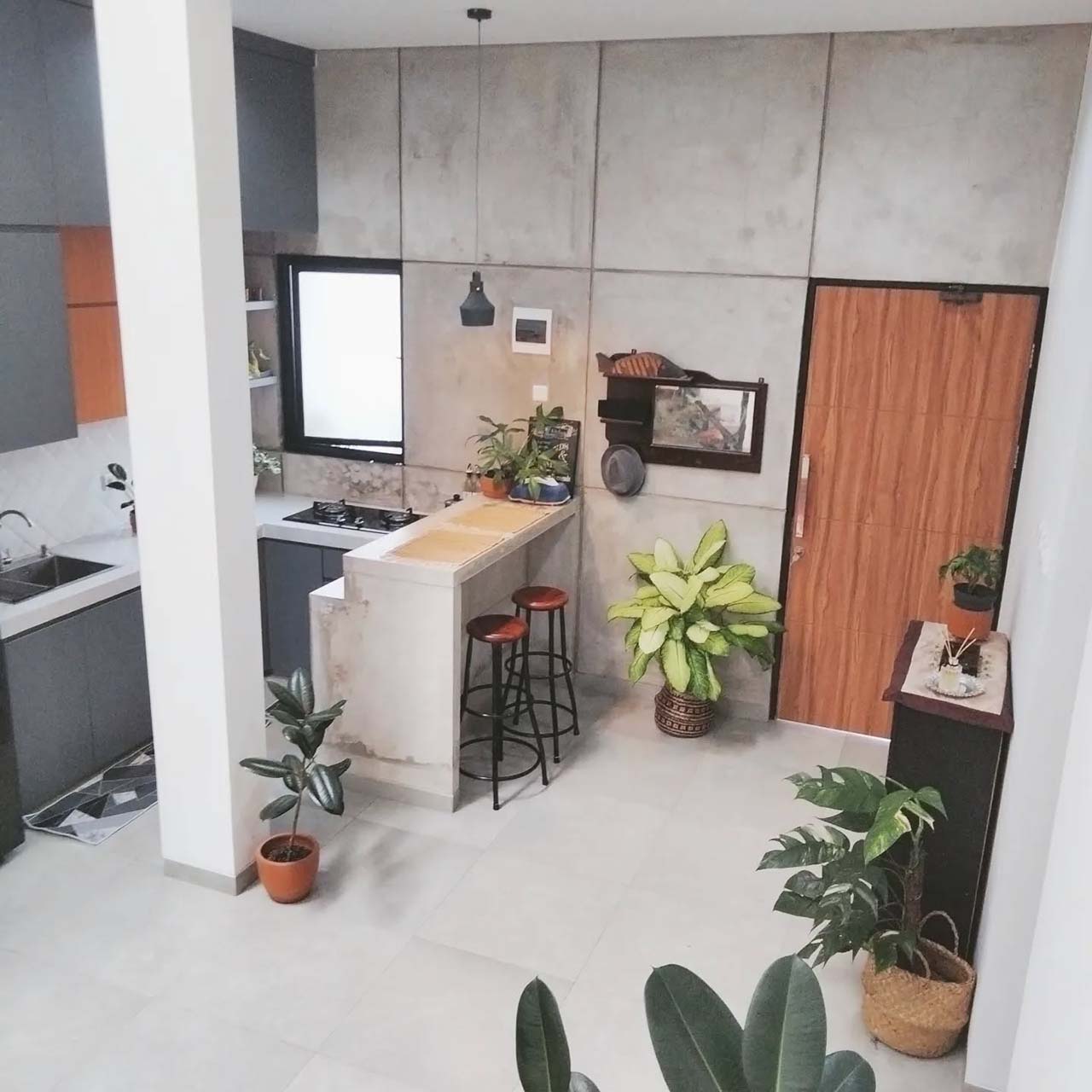 model dapur kecil berkesan modern