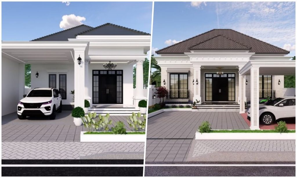 8 Desain Rumah Klasik Eropa 1 Lantai yang Estetik dan Megah