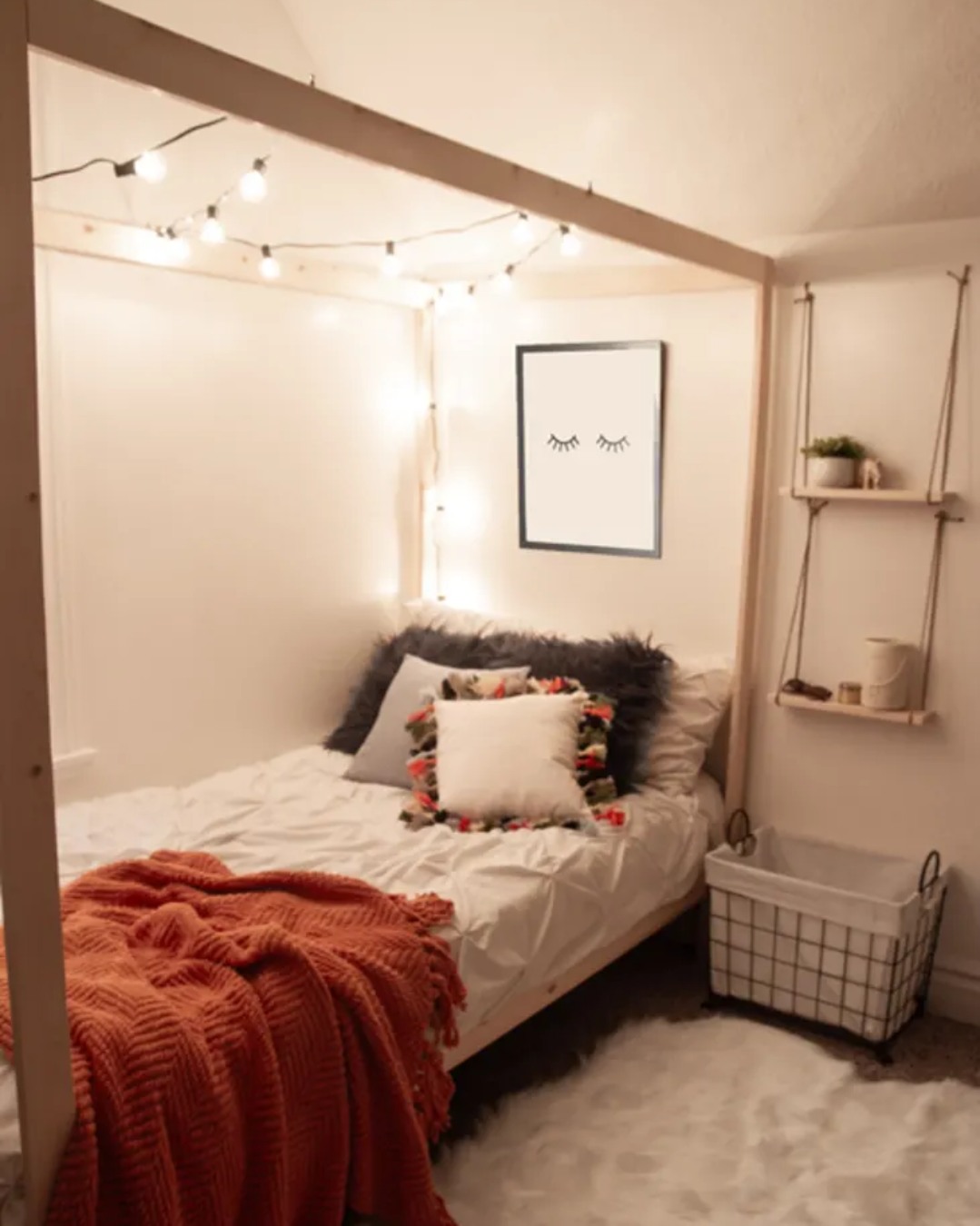 kamar tidur aesthetic remaja lampu tumbler