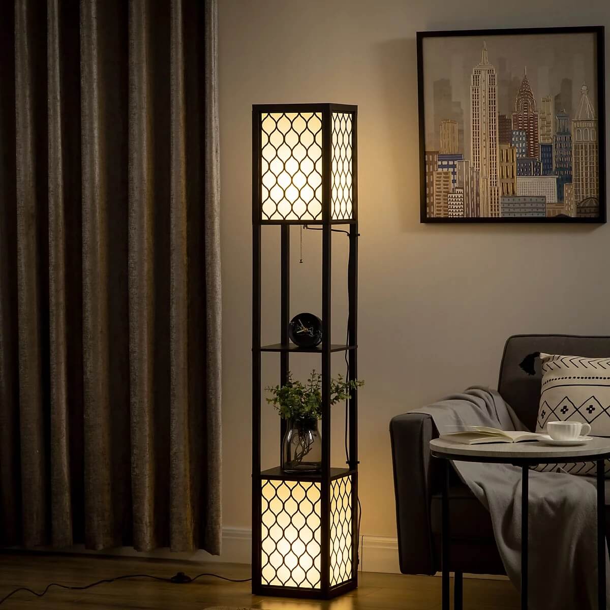lampu standing ruang tamu ala jepang
