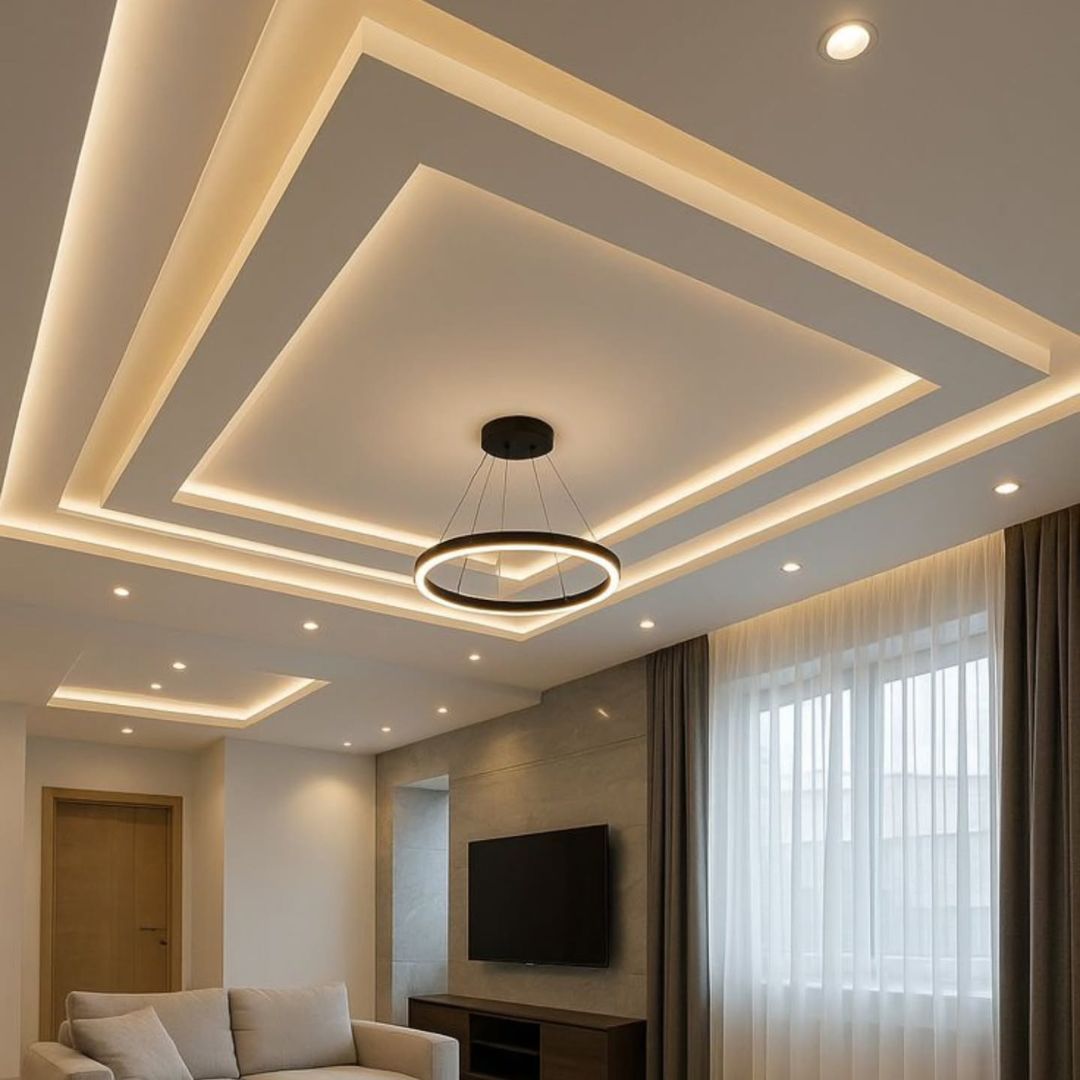 Model Plafon Minimalis dengan Permainan Ligthing Tersembunyi