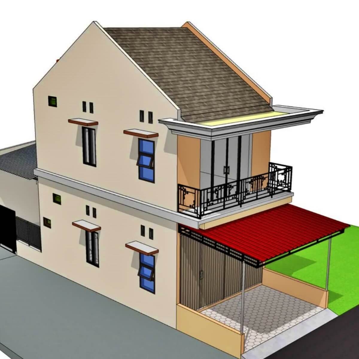 model atap ruko 2 lantai pelana model atap ruko 2 lantai pelana