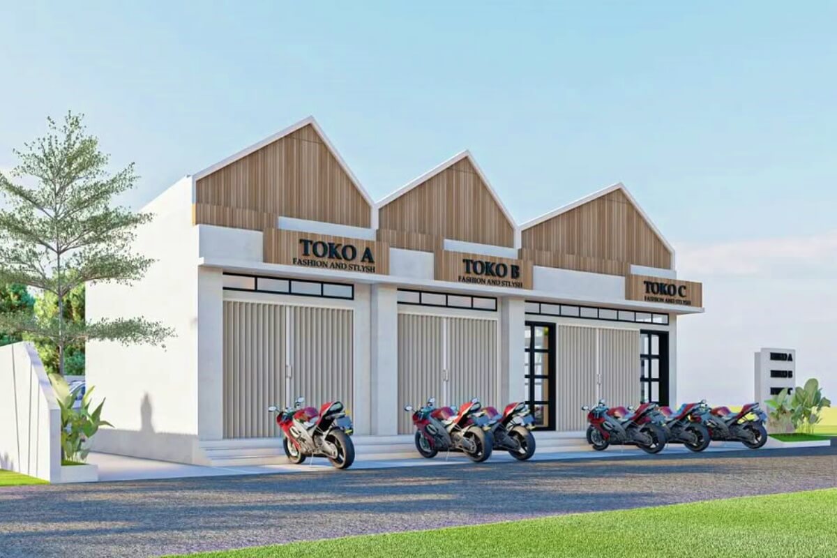 model atap ruko 1 lantai pelana yang modern dan unik model atap ruko 1 lantai pelana yang modern dan unik