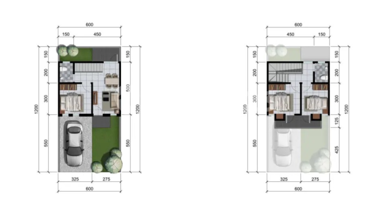 desain ruang keluarga dan dapur tanpa sekat
