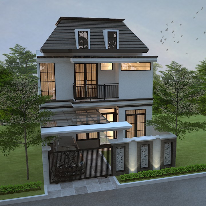 rumah american style 2 lantai rumah american style 2 lantai