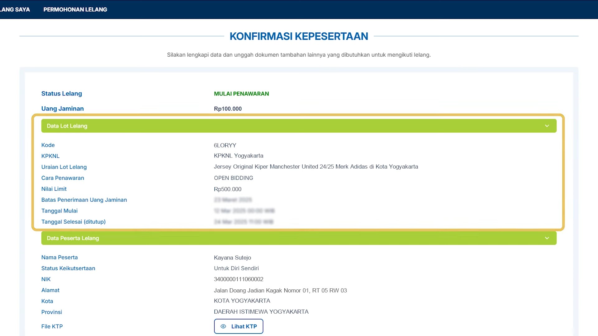 tahapan mengikuti lelang