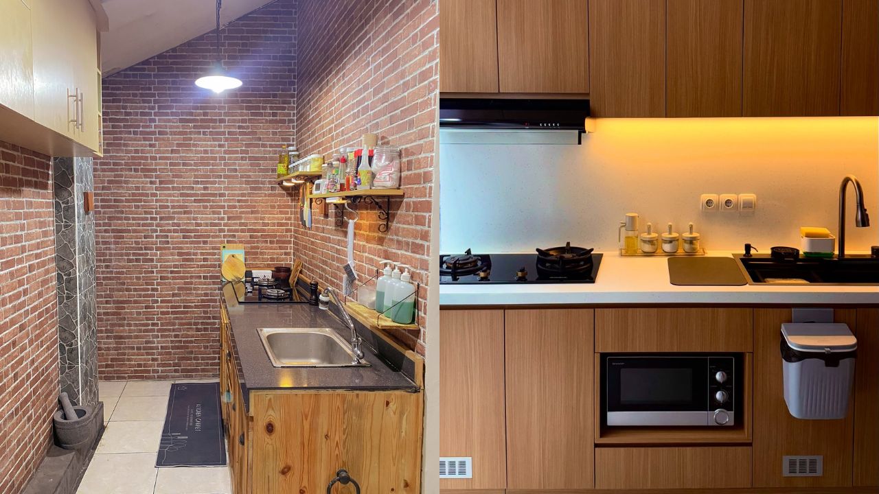 desain dapur kecil panjang