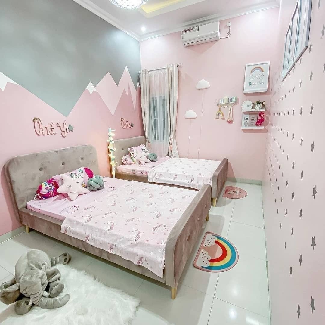 desain kamar anak kembar perempuan desain kamar anak kembar perempuan