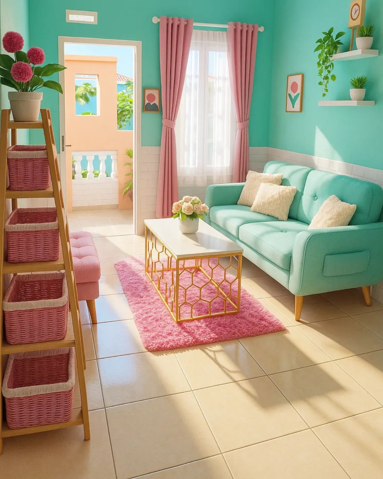 warna keramik lantai ruang tamu minimalis