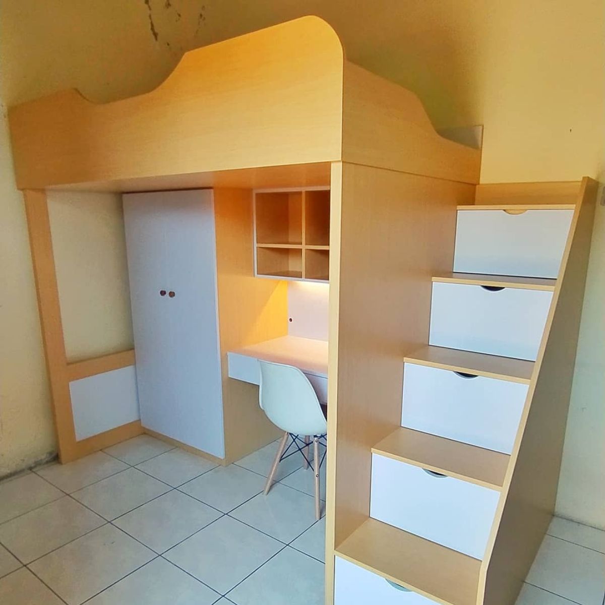 desain kamar tidur 2x1 dengan bunk bed