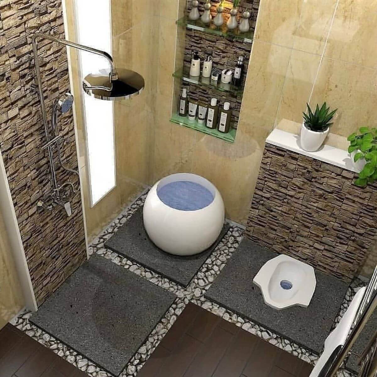 desain kamar mandi 2x1 5 minimalis kloset jongkok mewah