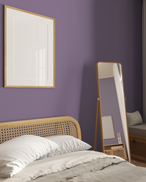 kamar warna ungu aesthetic