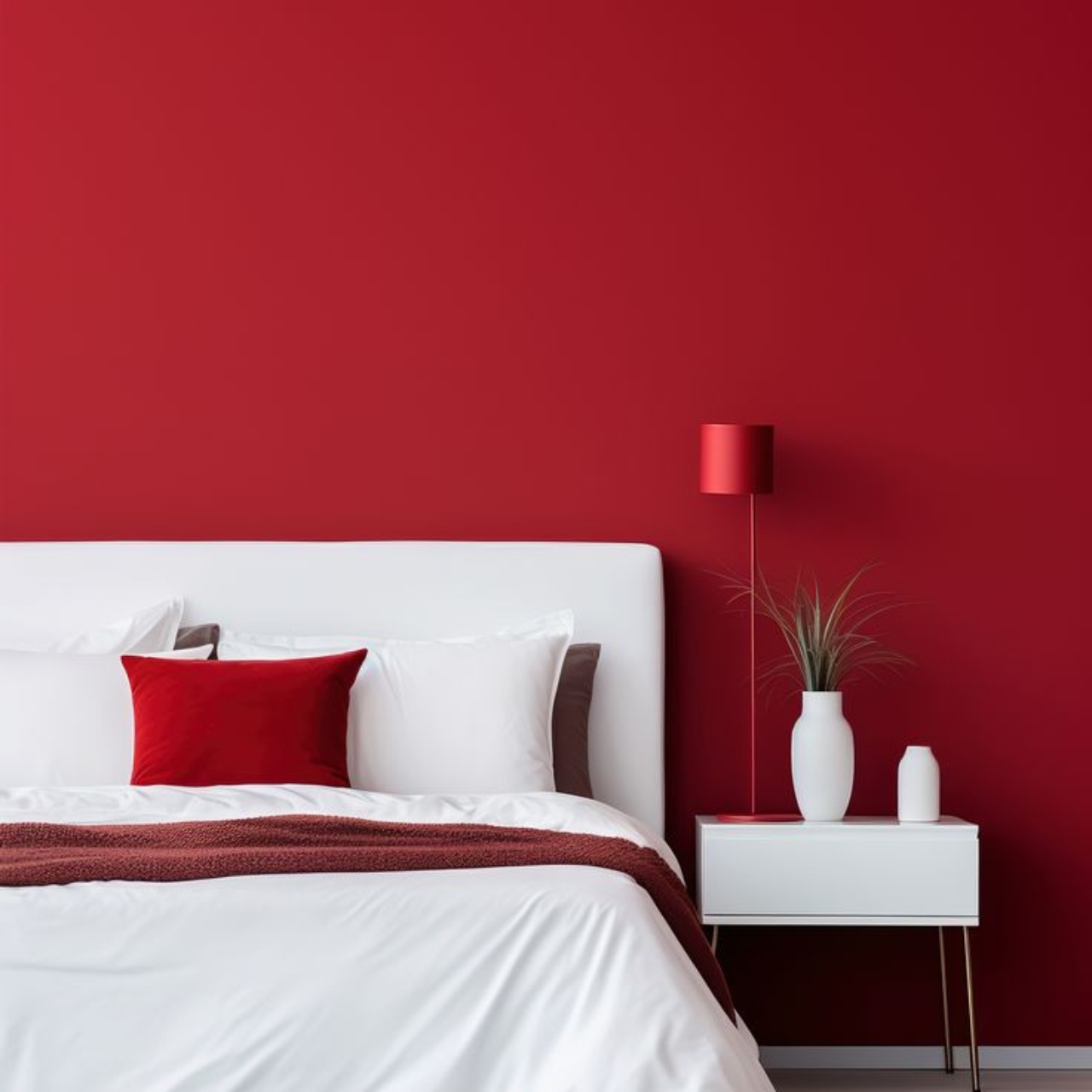 kamar merah marun terang