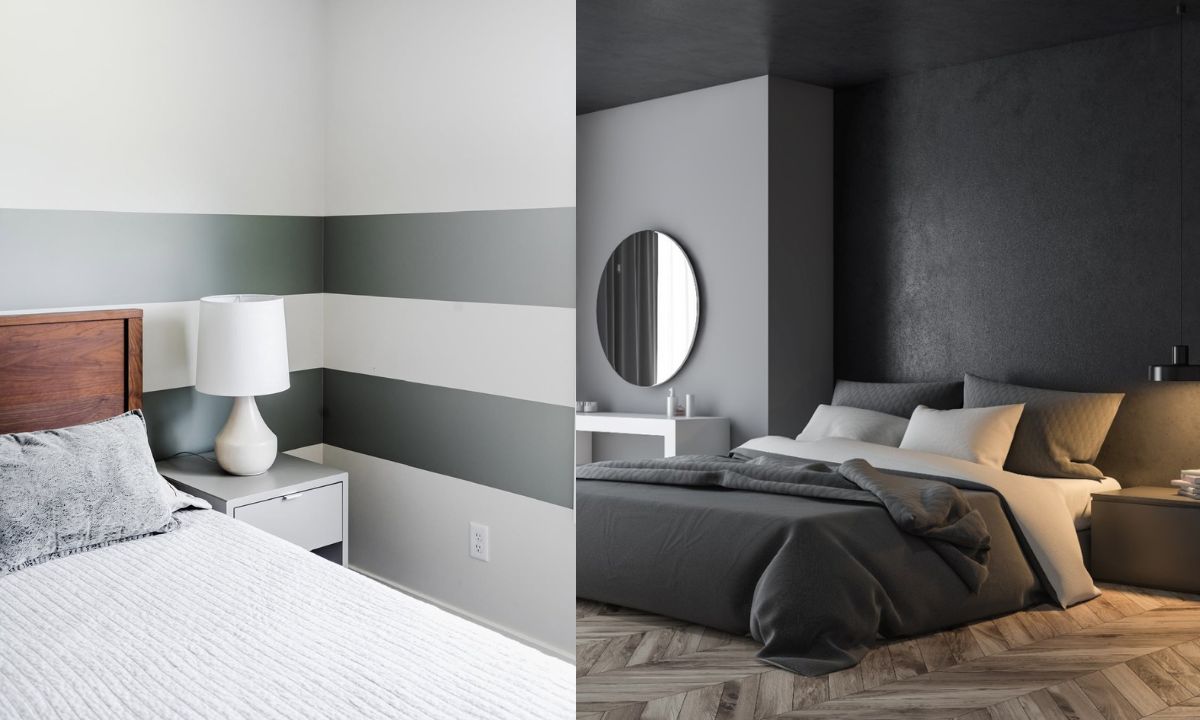 cat kamar warna abu abu