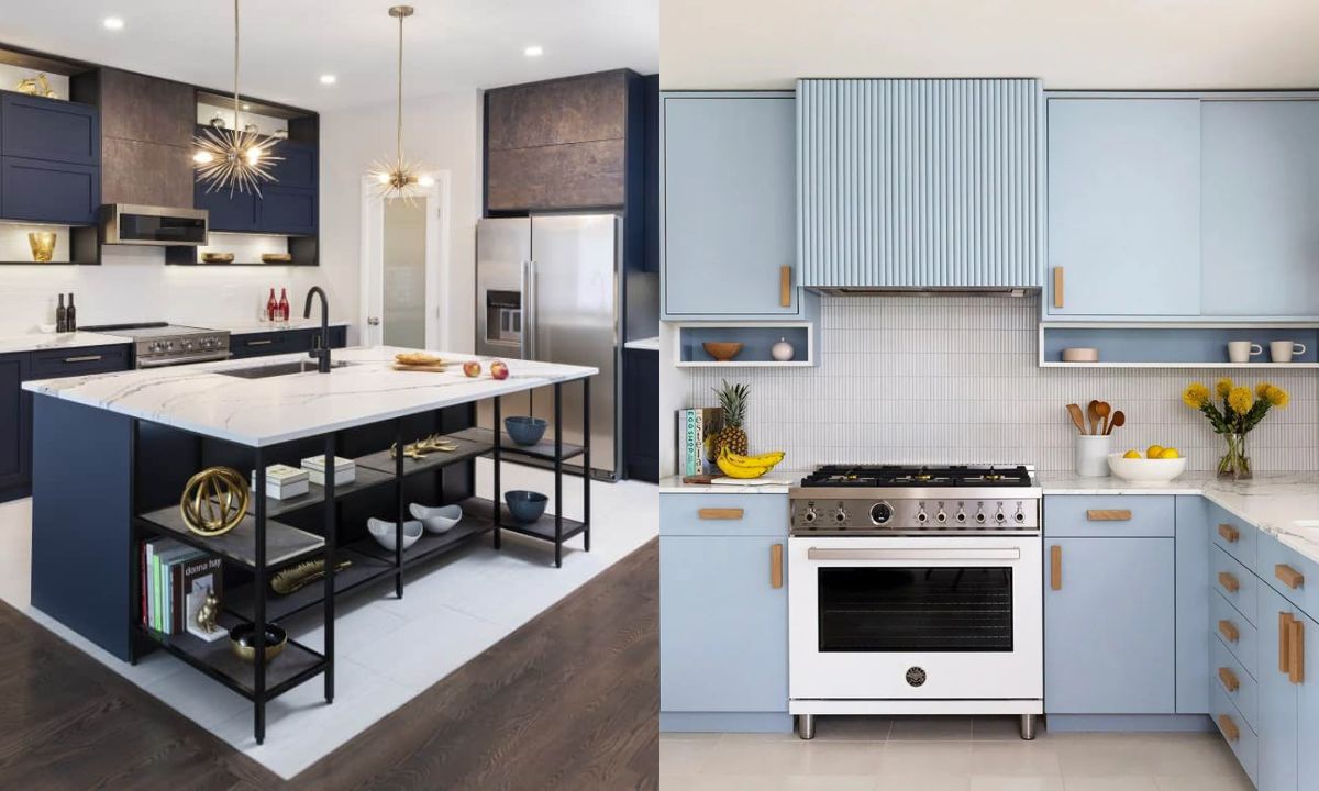 dapur warna biru