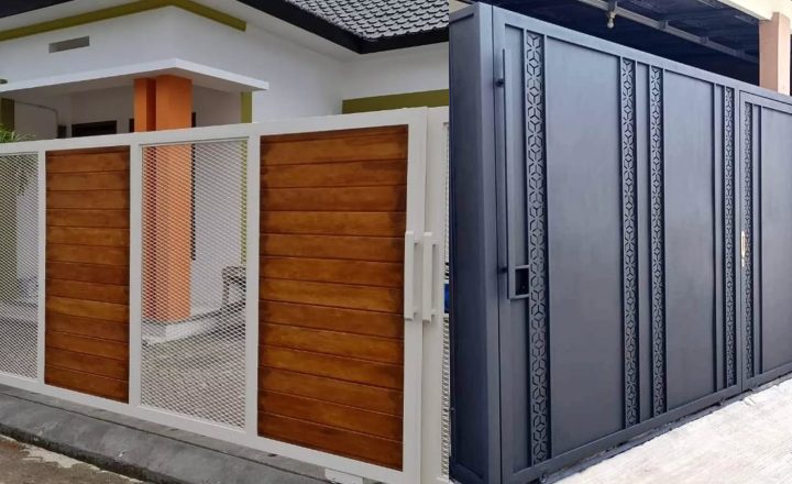 desain pagar garasi minimalis