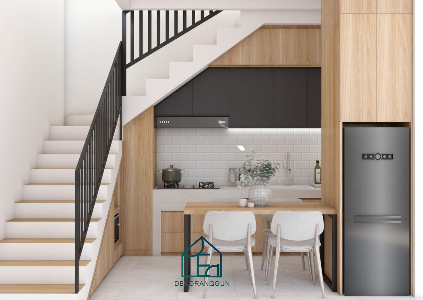 5. Desain Bawah Tangga Dapur Kecil