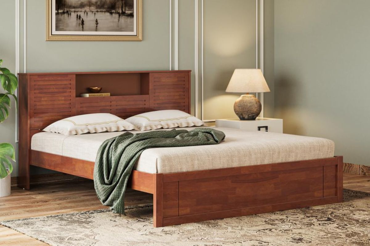 model dipan kayu untuk springbed minimalis modern